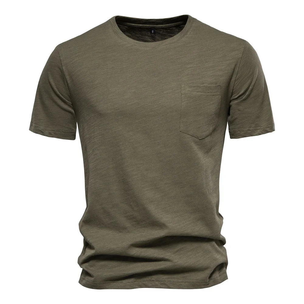 Men's 100% Cotton O-Neck Short Sleeve T-Shirt — Classic Crew Neck Essential