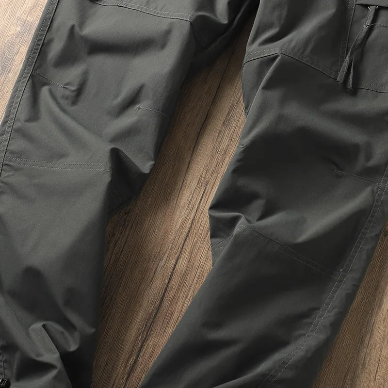 Men's Fleece-Lined Waterproof Hiking Pants — Loose Windproof Outdoor Workwear