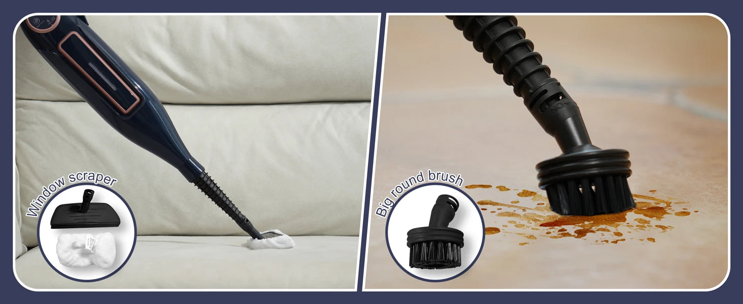 Devoac VM6 Steam Mop Cleaner — 10-in-1, 1300W, Rotating Spin Pad, 3 Steam Modes