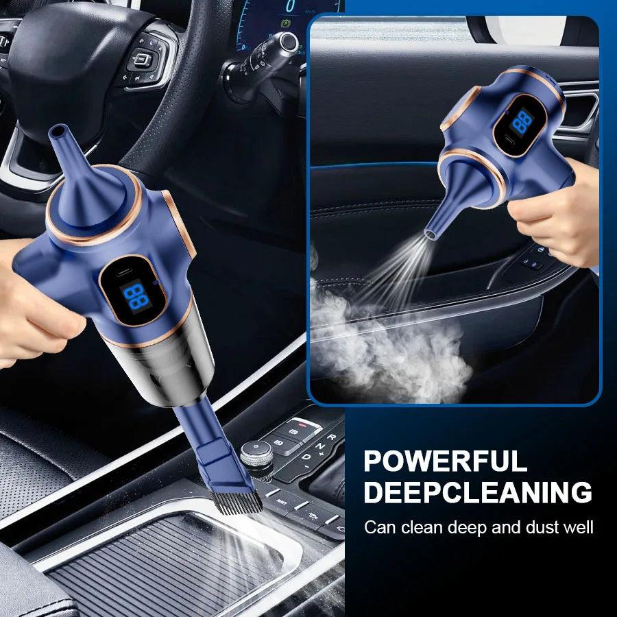 Wireless Handheld Car Vacuum Cleaner — 95000PA Suction, HEPA Filter, 2000mAh Battery
