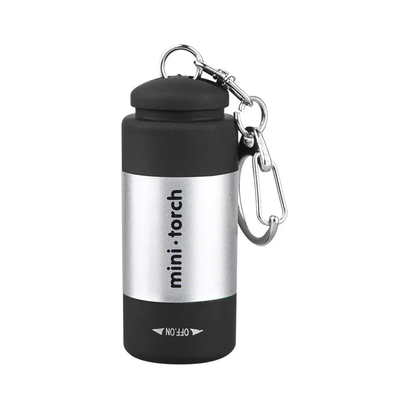 USB Mini Keychain Flashlight – Rechargeable EDC Torch, Waterproof, 16 Colors, Pocket-Sized LED Light