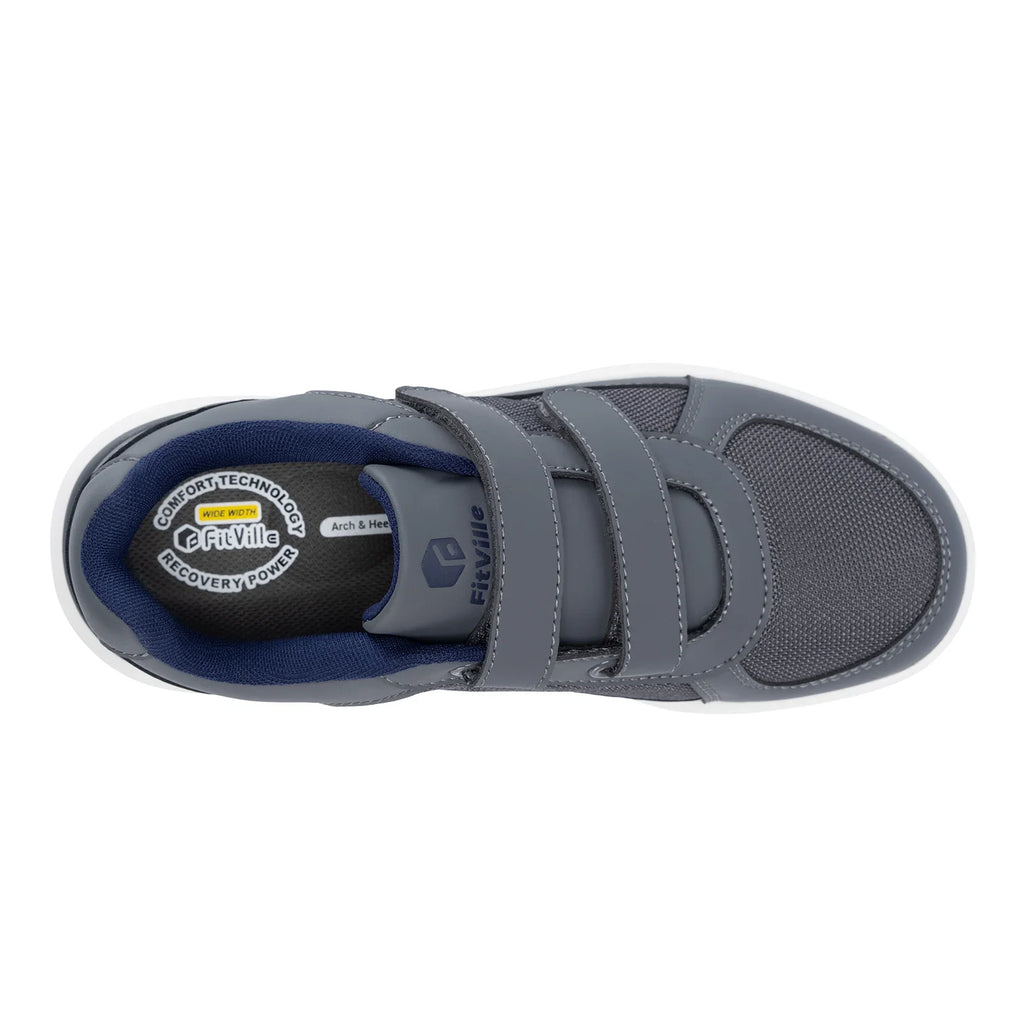 Men's Extra Wide Diabetic Flat Shoes – Orthopedic Wide Fit for Elderly Neuropathy, Swollen Feet & Foot Pain Relief
