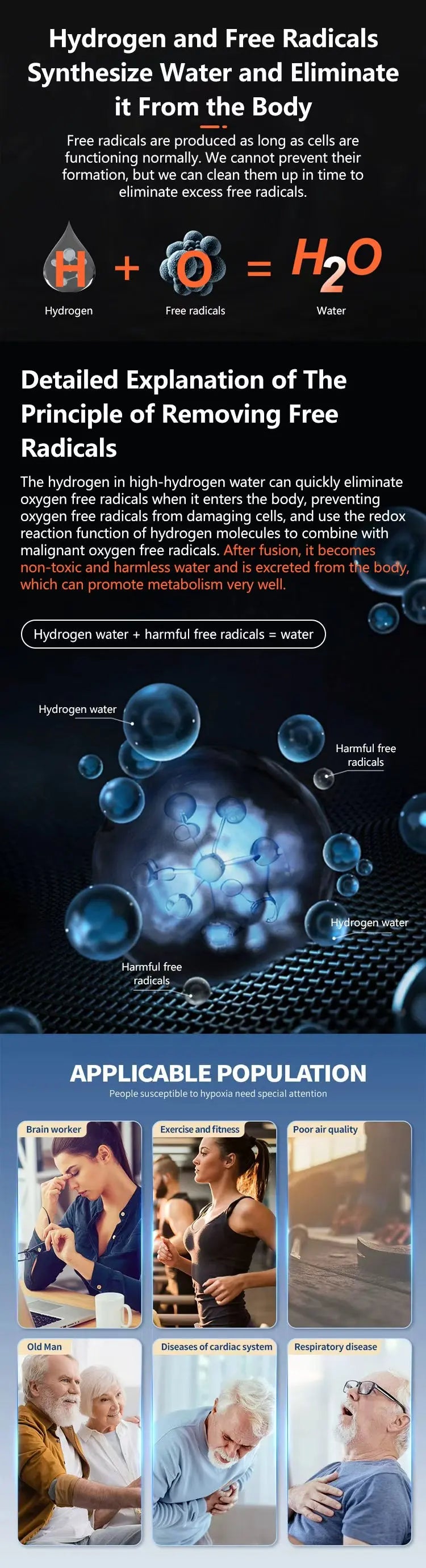 Hydrogen Water Bottle Generator — 9000 PPB, 3-in-1 Portable Water Ionizer