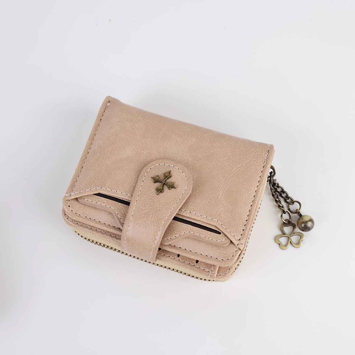 Women's Fashion Buckle Wallet – Short Zipper Coin Purse in European & American Style