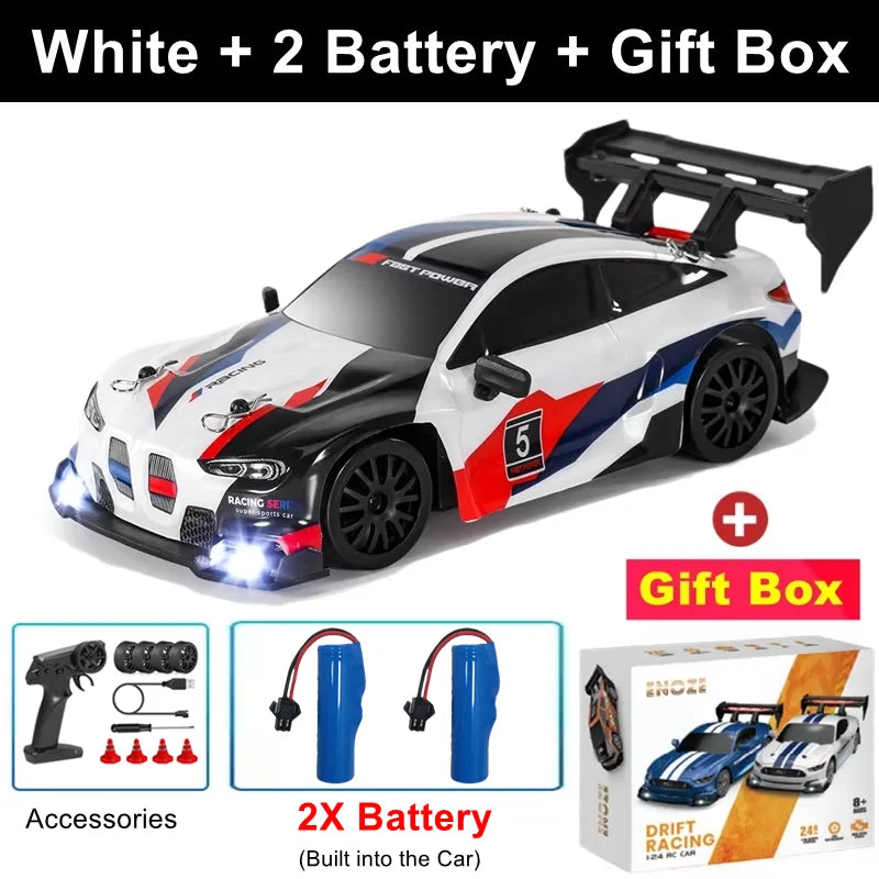 1:24 Scale 4WD RC Drift Car – 20KM/H Off-Road Racing Truck with LED Lights