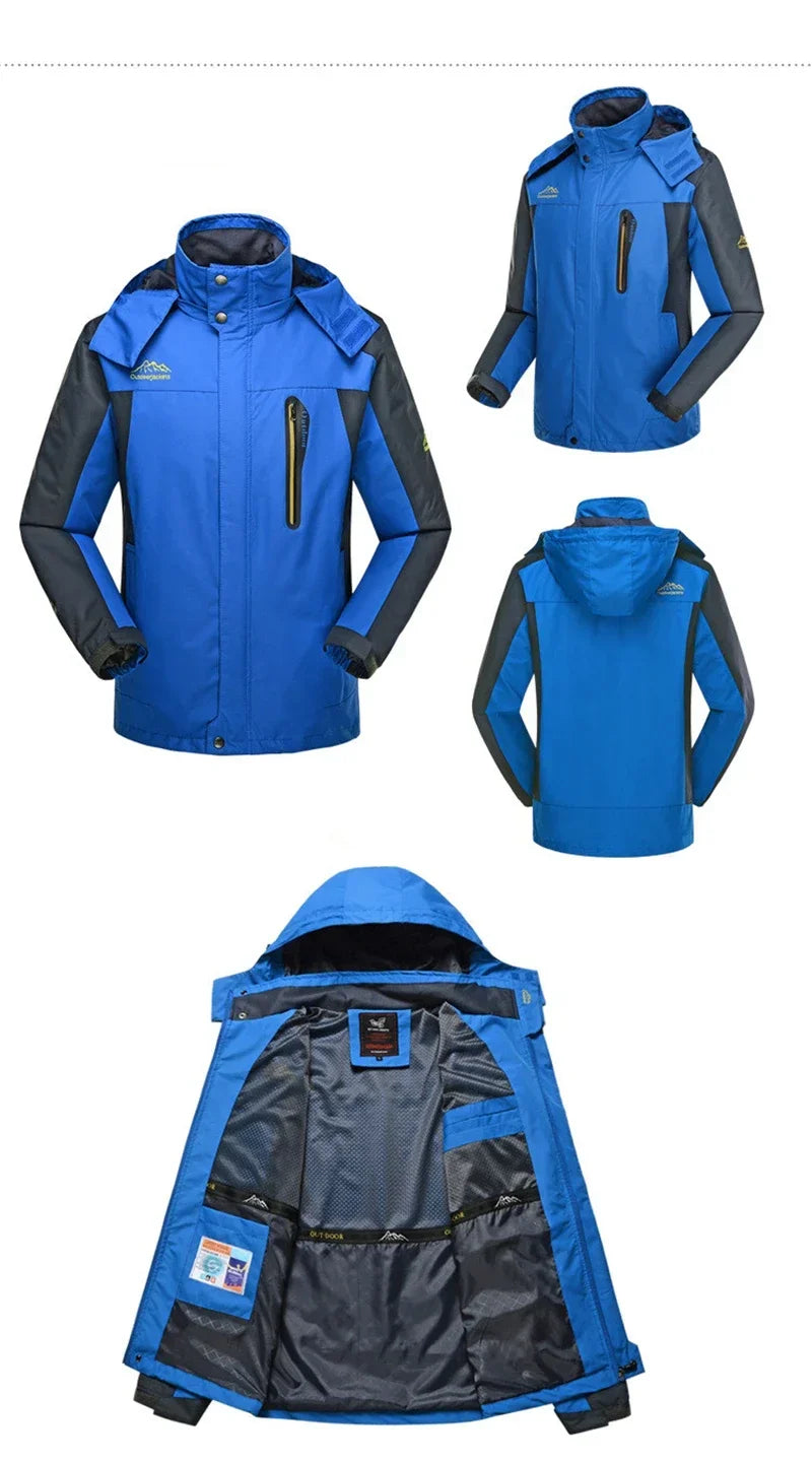 Men's Thick Waterproof Hooded Parka – Plus Size Military Fleece Jacket up to 9XL