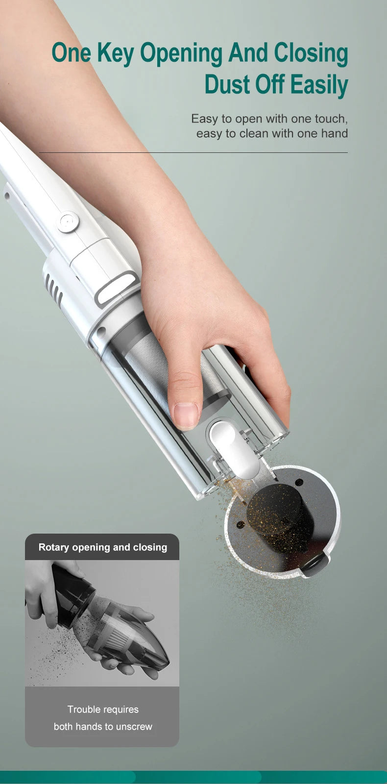 Handheld Wireless Vacuum Cleaner — Powerful Suction, HEPA Filter for Car & Home