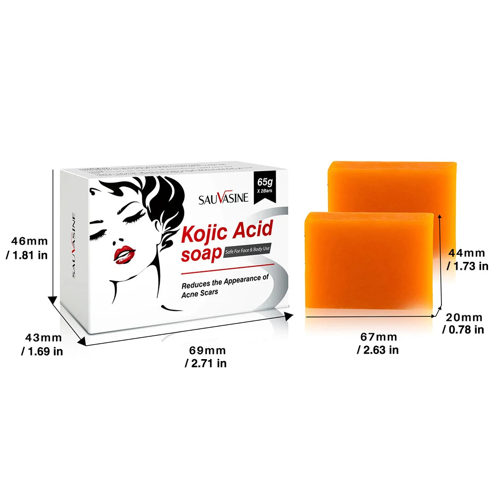 Kojic Acid Brightening Soap Bar – Handmade Natural Cleansing Bath Bar for Dark Spots & Even Skin Tone
