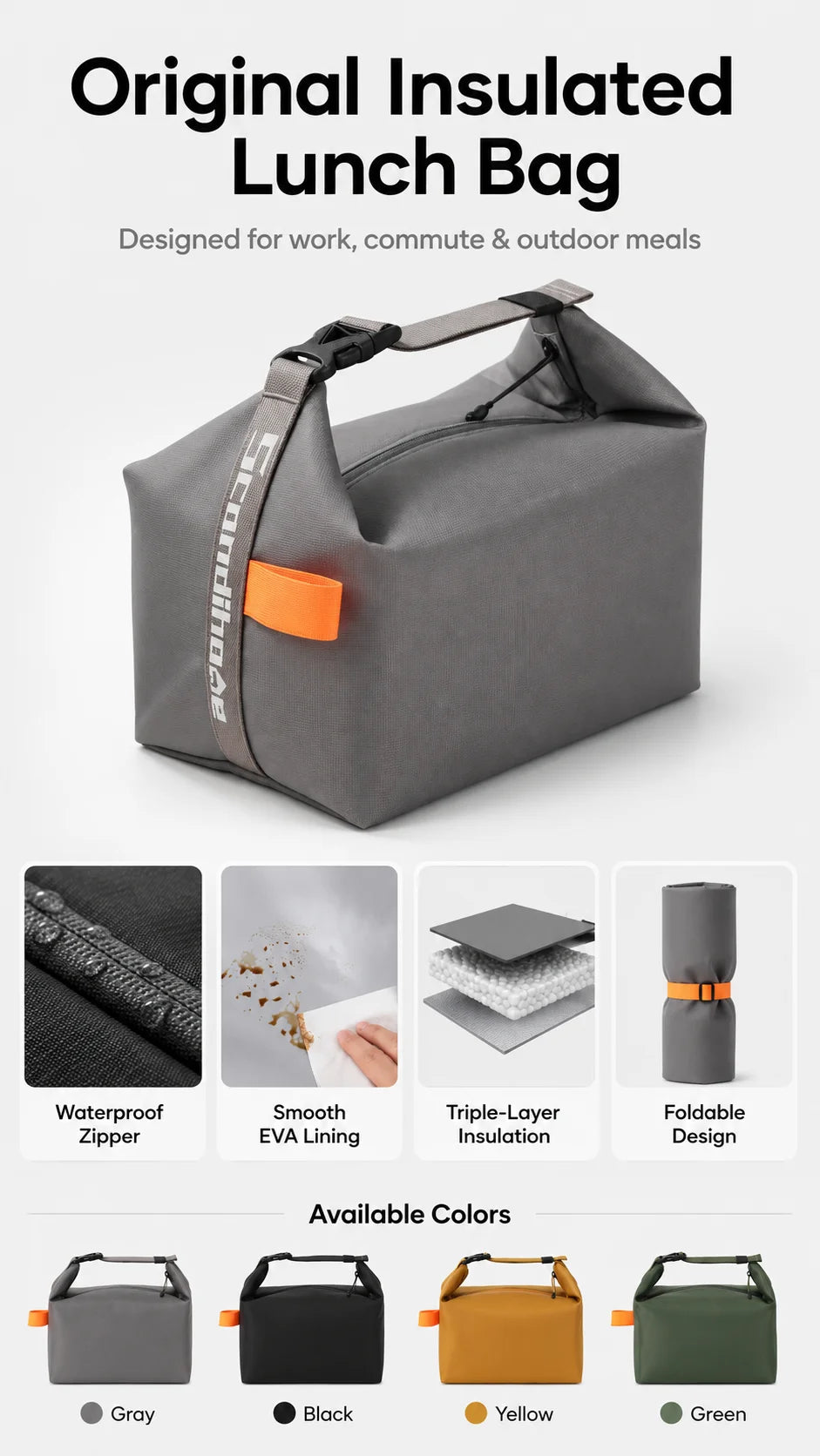 Insulated Lunch Bag – Leakproof Thermal Tote