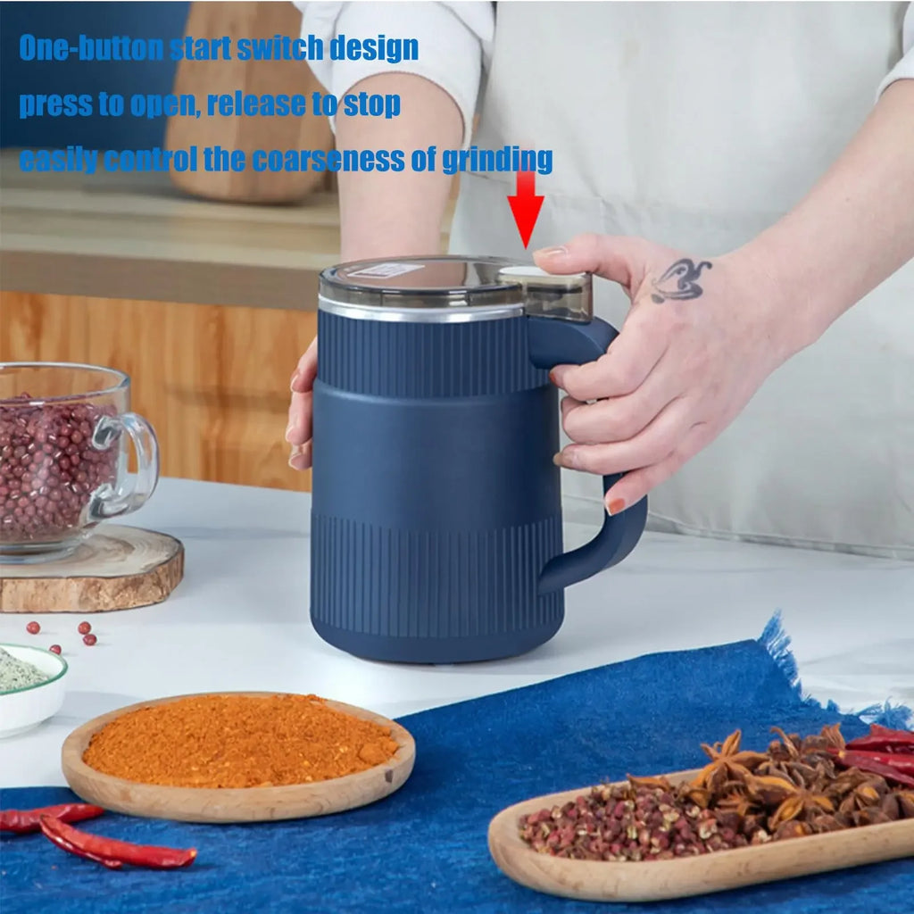 Electric Coffee & Grain Grinder – 500ml Stainless Steel, Beans, Grains & Spice Mill for Kitchen