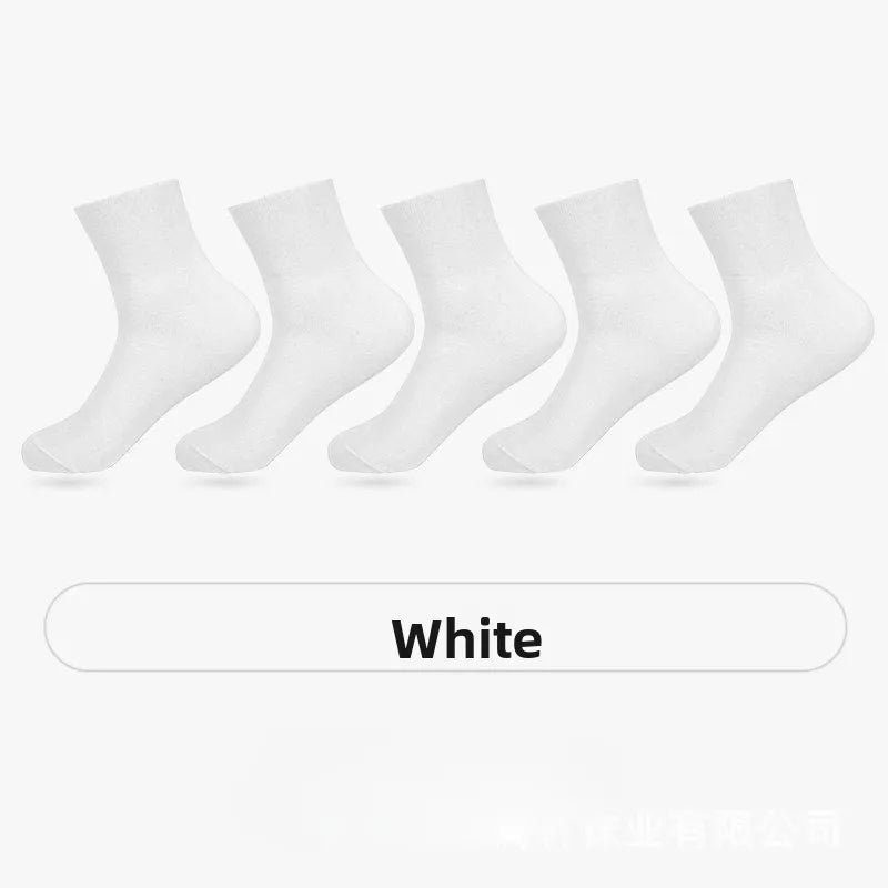 Women's Diabetic Non-Binding Socks – 5 Pairs for Pregnant, Elderly & Everyday Comfortable Breathable Black & White