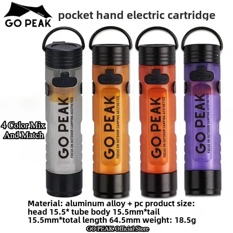 GOPEAK Pocket Mini Flashlight – Hat Clip, USB Rechargeable, Magnetic, Glow-in-Dark EDC Light