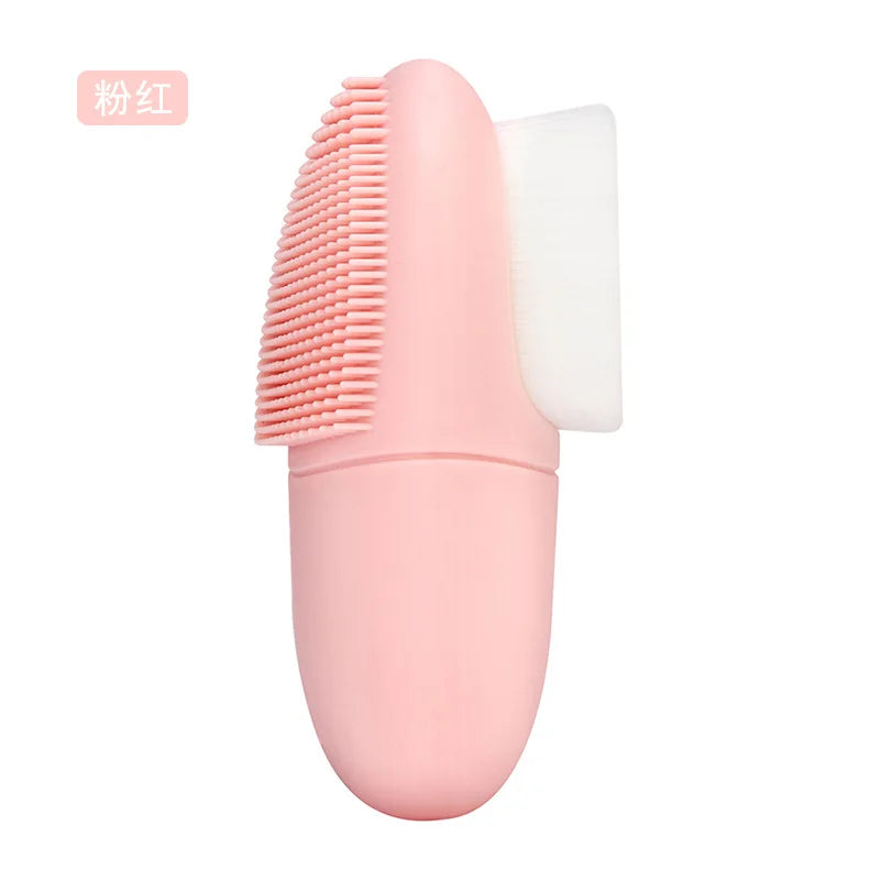 Double-Sided Silicone Facial Cleansing Brush – Manual Deep Pore Cleanser & Gentle Exfoliator