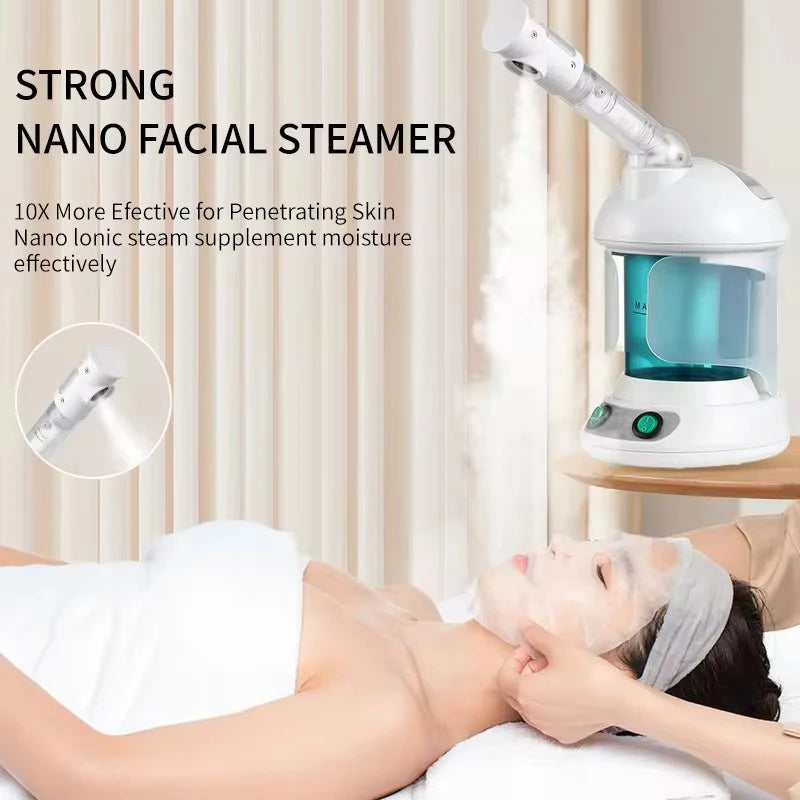 Ozone Facial Steamer & Cold Mist Sprayer – 3-in-1 Hot Steam, Cold Mist & Hair Baking Oil Spa Beauty Device