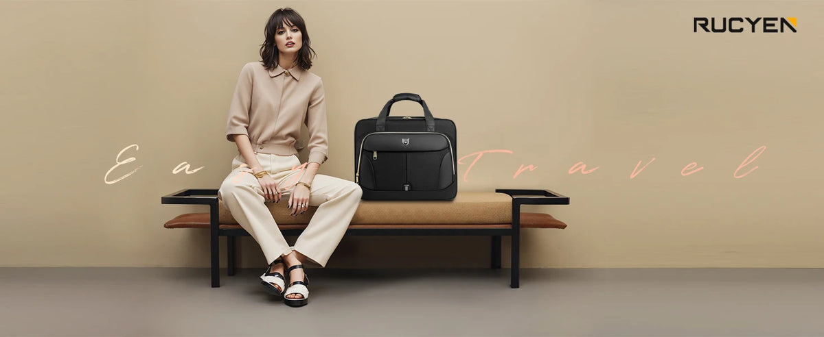 Rolling Laptop Briefcase – Waterproof 2-Wheel Business Luggage