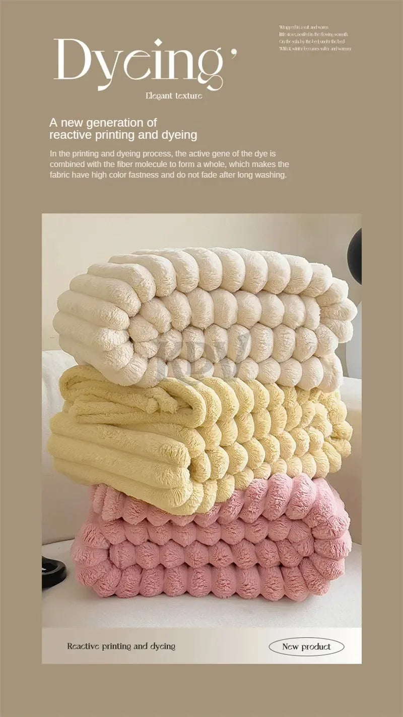 Faux Rabbit Fur Blanket – Plush Throw & Bedding Set Options