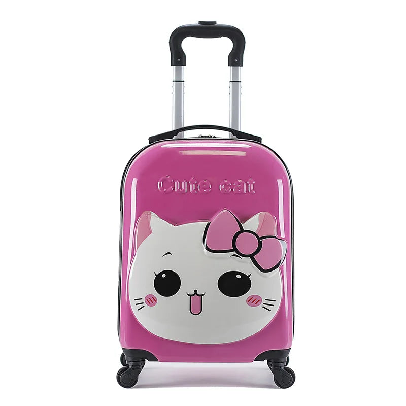 18" 3D Animal Kids Spinner Suitcase — ABS Hard Shell Carry-On for Young Travelers