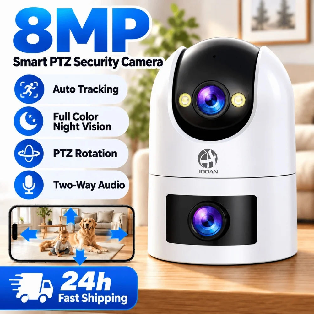 JOOAN Dual-Lens Wi-Fi Security Camera with Motion Alerts