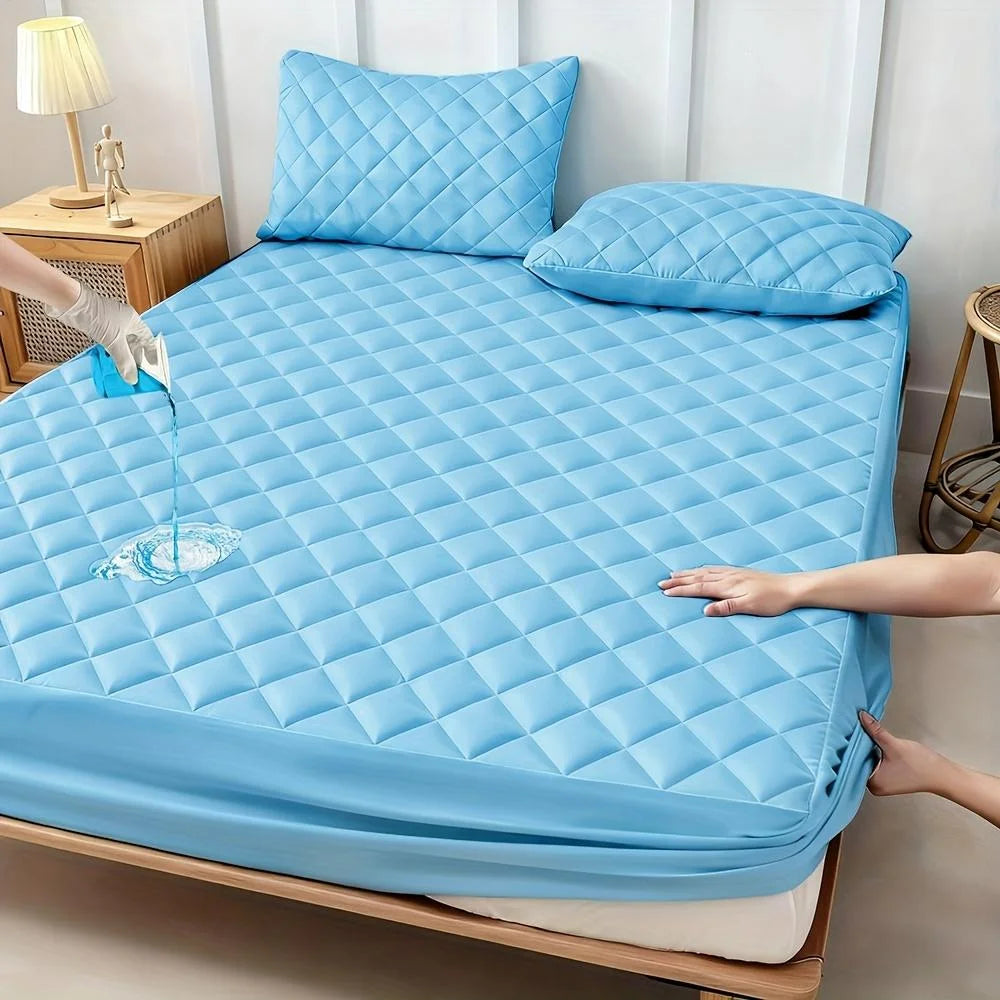 Waterproof Mattress Protector – All-Season Cooling, Breathable, Noiseless, Thickened Mattress Pad Cover