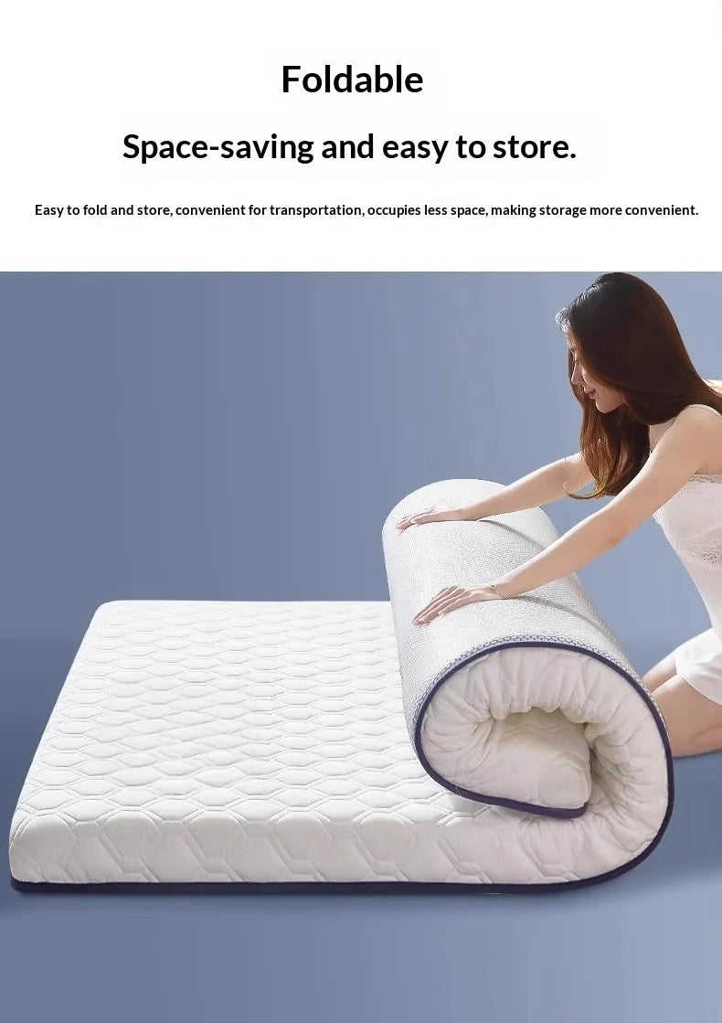 Premium Latex Mattress Topper – Thick Foldable Tatami Futon Pad, Dorm & Home, Multiple Sizes