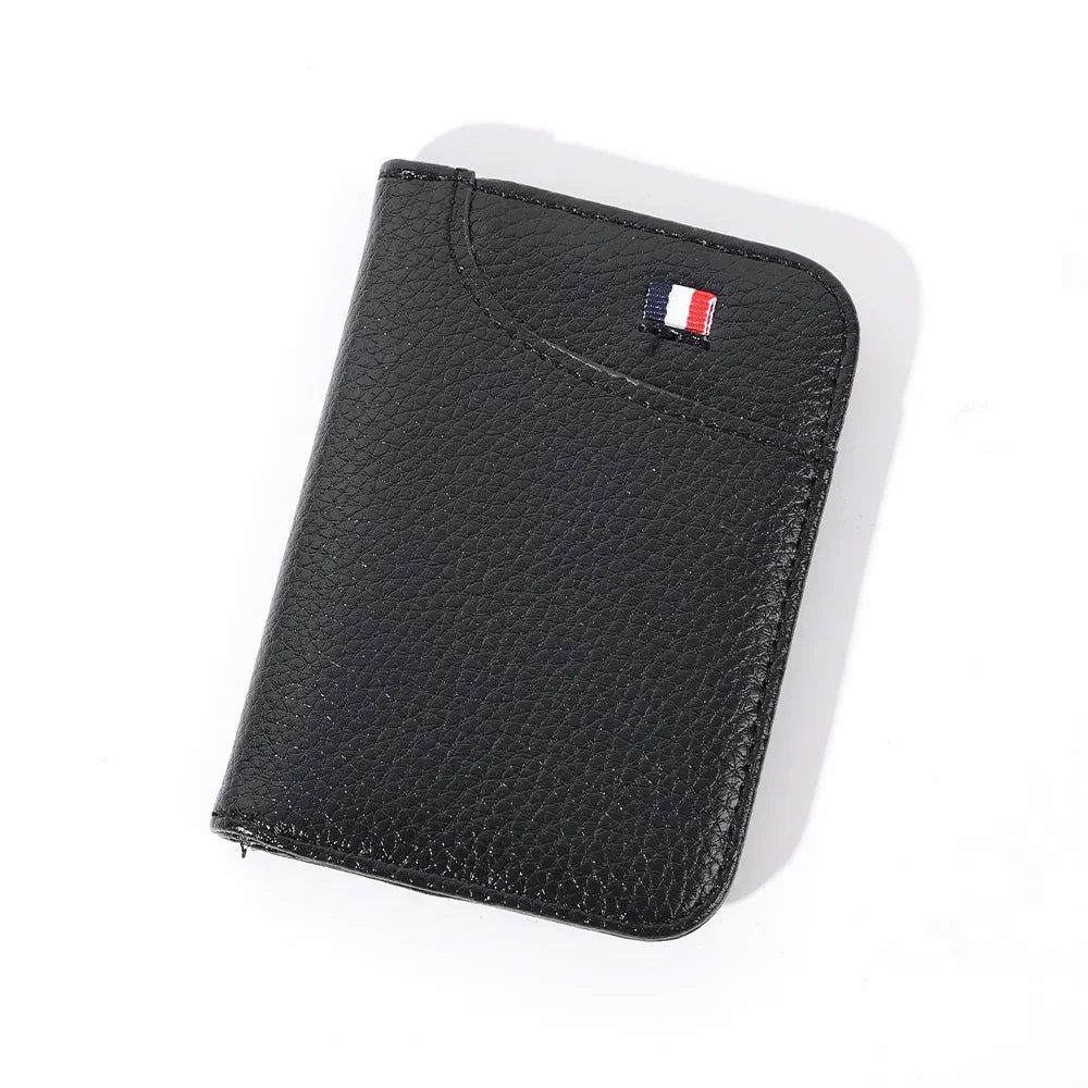 Super Slim PU Leather Card Wallet – Portable Mini Credit Card Holder for Men & Women