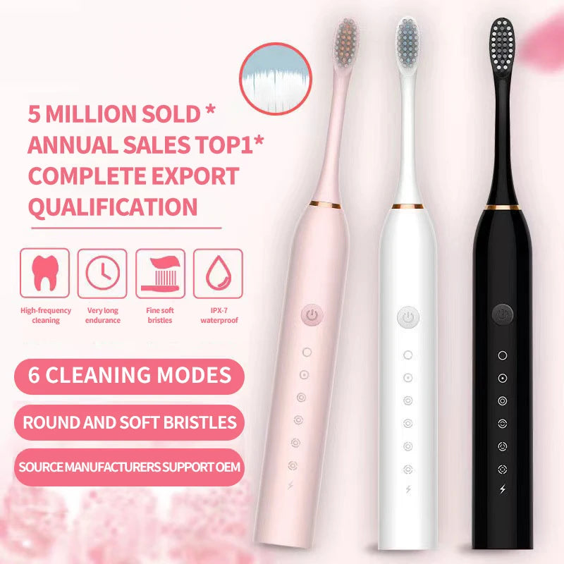 DR.GOOD X3 Sonic Electric Toothbrush – IPX7 Waterproof, 6 Modes, 30K–50K Strokes/Min