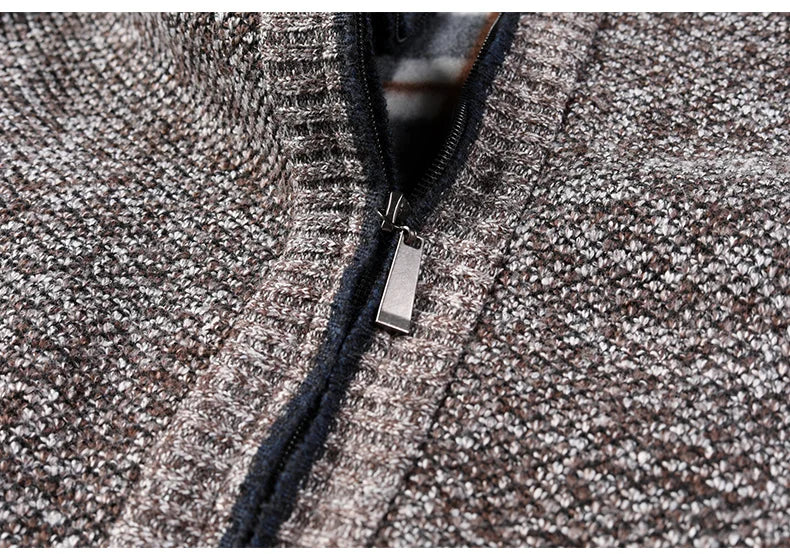 Men's Full Zip Knitted Cardigan Sweater — Classic Casual Knitwear