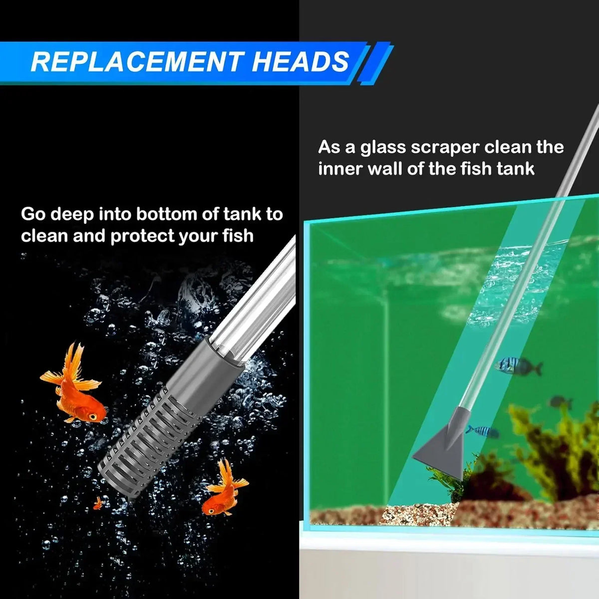 Aquarium Siphon Vacuum Cleaner Tool Set – Fish Tank Gravel & Sand Cleaning with Extension Tube