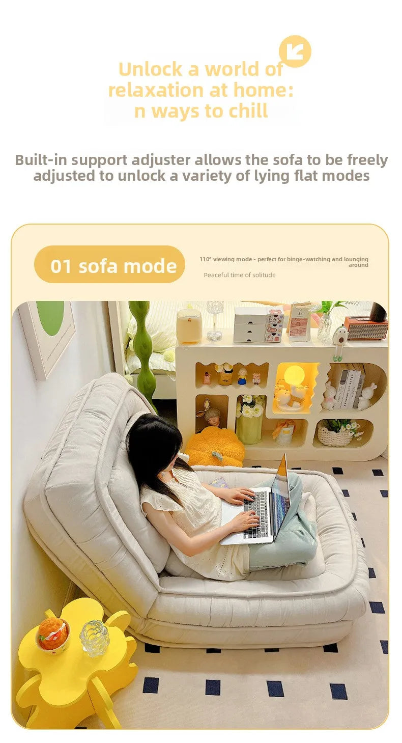 Folding Tatami Floor Sofa with Foam Cushioning