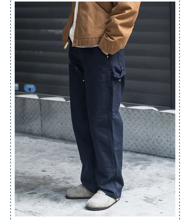 Double Knee Canvas Work Pants – Men's Heavyweight Cotton Carpenter Pants