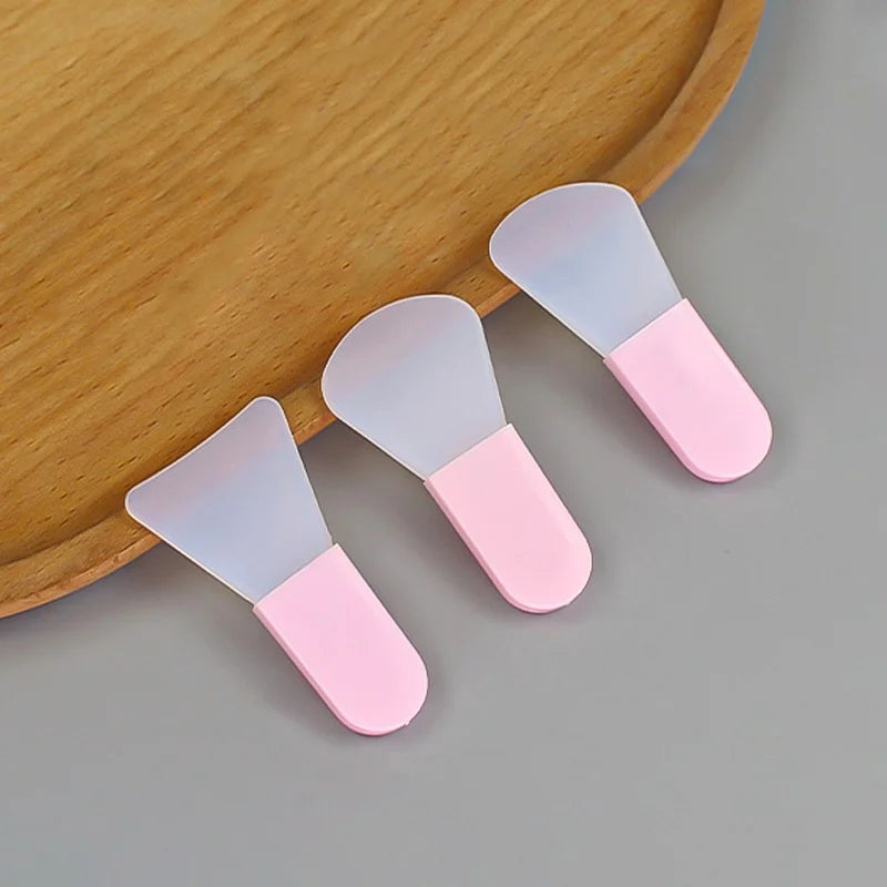 3-Piece Silicone Facial Mask Applicator Brush Set