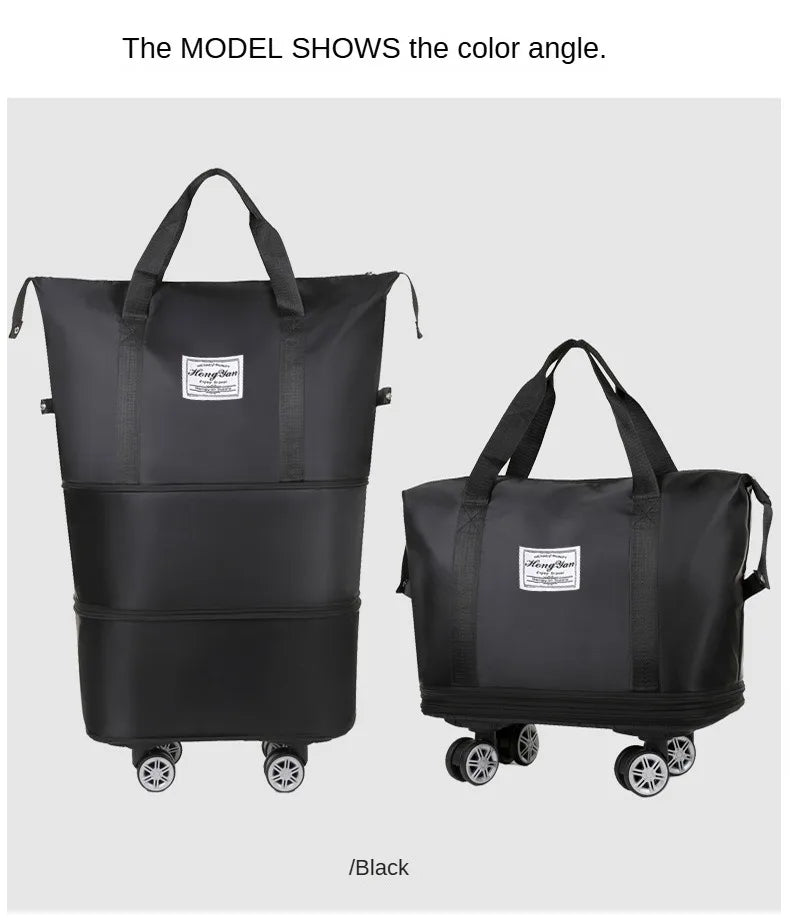 Expandable Fitness Travel Bag – Wet-Dry Storage & Wheels