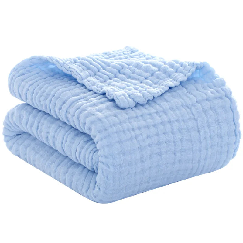 Baby Muslin Swaddle Blanket – Soft Cotton Newborn Wrap, Bath Towel & Stroller Cover, 105x105cm