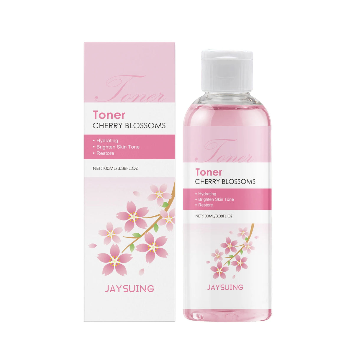 Sakura Skincare Set – Cherry Blossom Face Cream, Serum, Toner, Cleanser & Eye Cream for Women