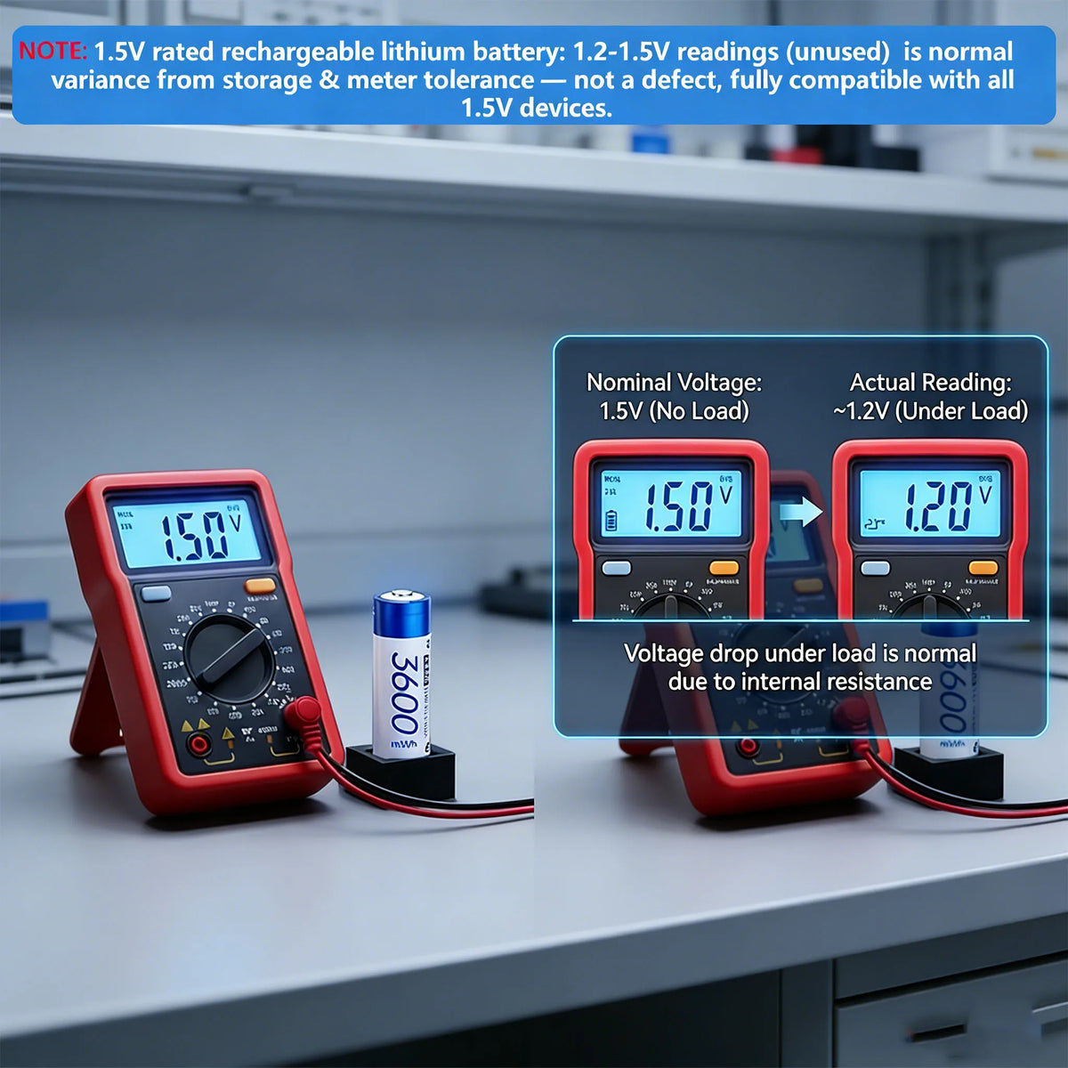 NOHON 1.5V Li-ion Rechargeable AA/AAA Batteries – 3600mWh High Capacity Long Lasting with Battery Charger