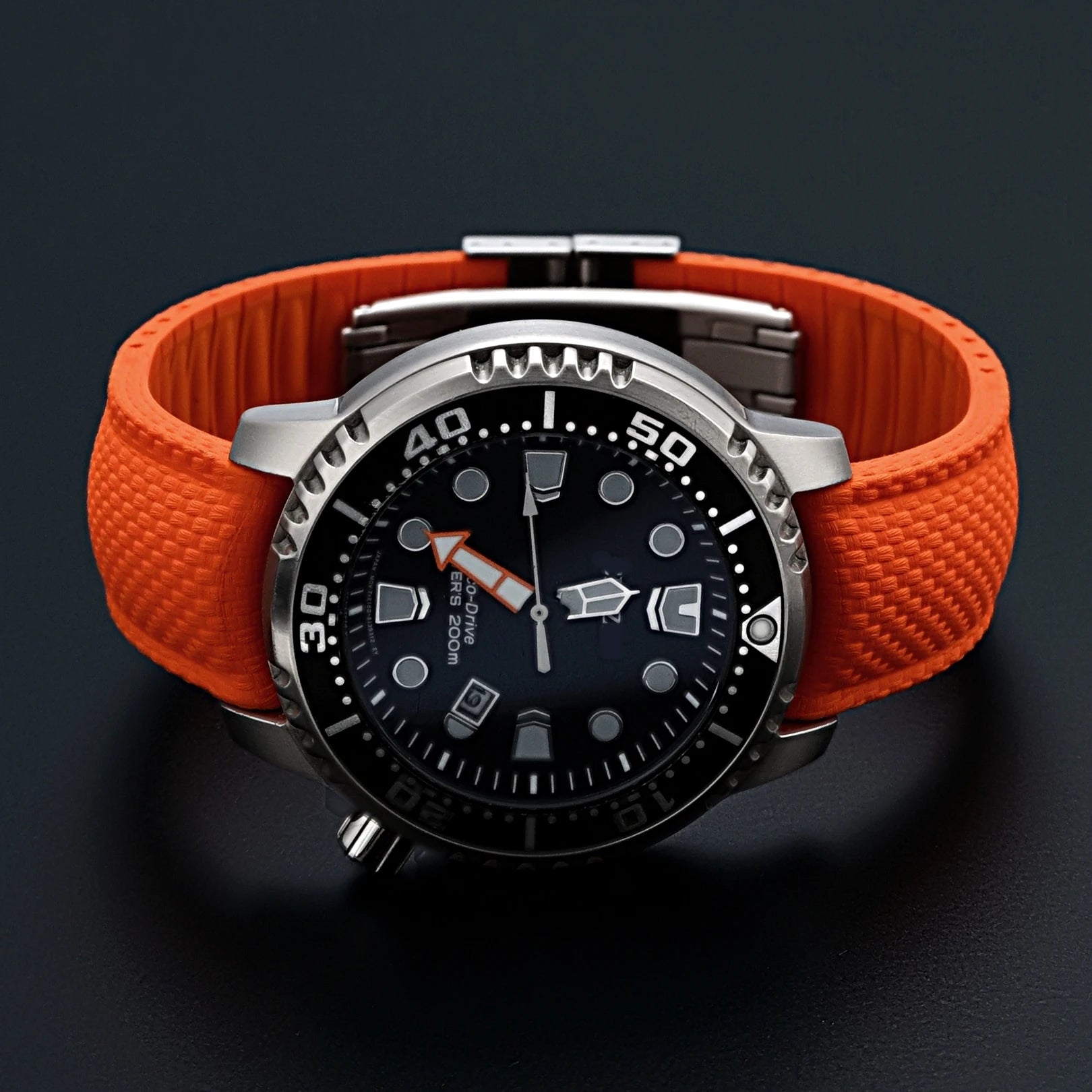 CTS Curved FKM Rubber Quick Release Watch Strap | 18-24mm Universal Diving Bracelet Band