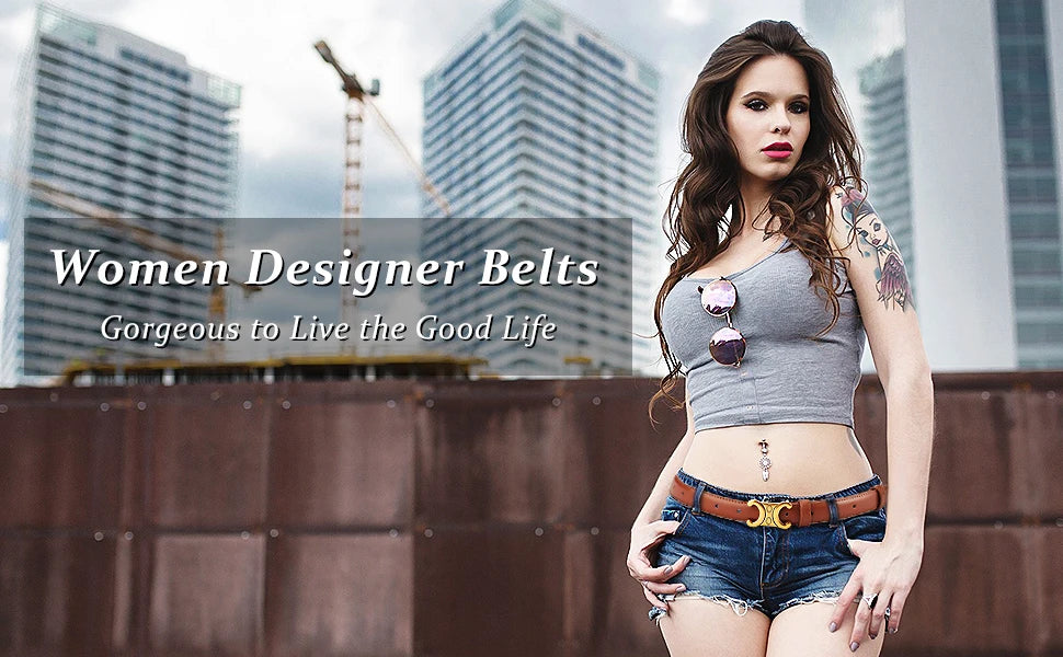 Double C Designer Fashion Belt — Versatile Waist Belt for Dresses & Jeans