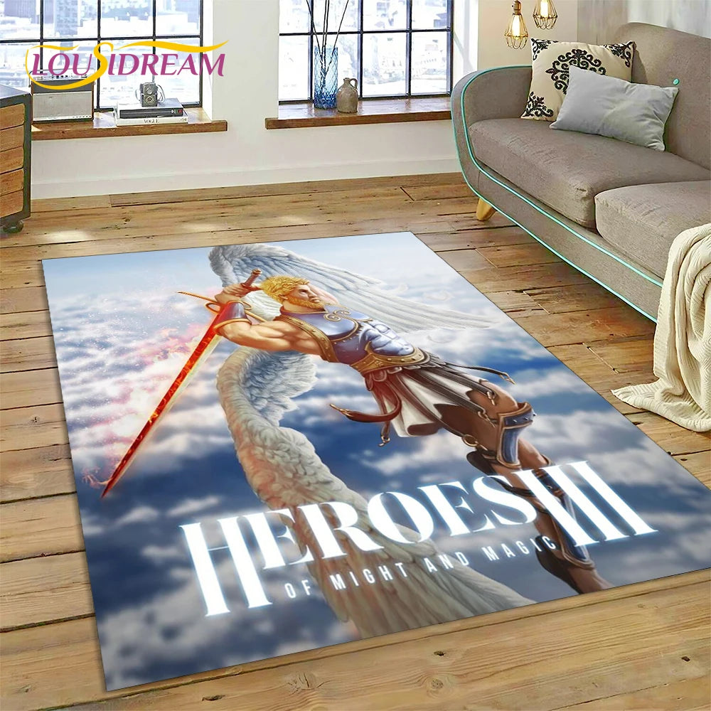 Heroes of Might & Magic Retro Gaming Rug – Non-Slip Floor Mat for Living Room, Bedroom & Sofa, 27 Designs & 9 Sizes