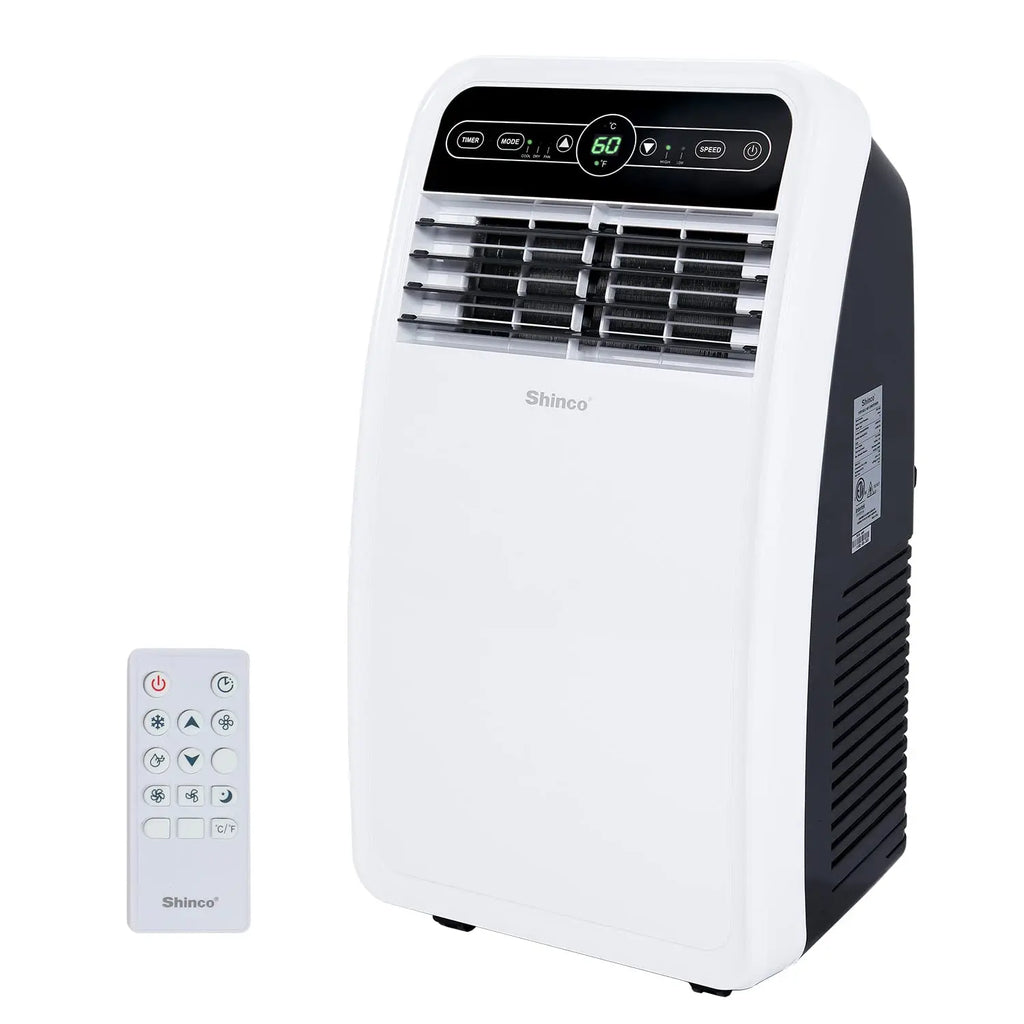 Shinco 8,000 BTU Portable Air Conditioner — 3-in-1 Cool, Dehumidifier & Fan for Rooms up to 350 sq ft