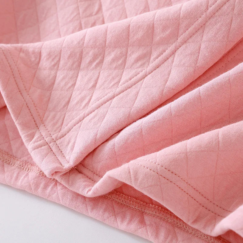 Women's Warm Cotton-Filled Bathrobe | Long-Sleeve Quilted Dressing Gown