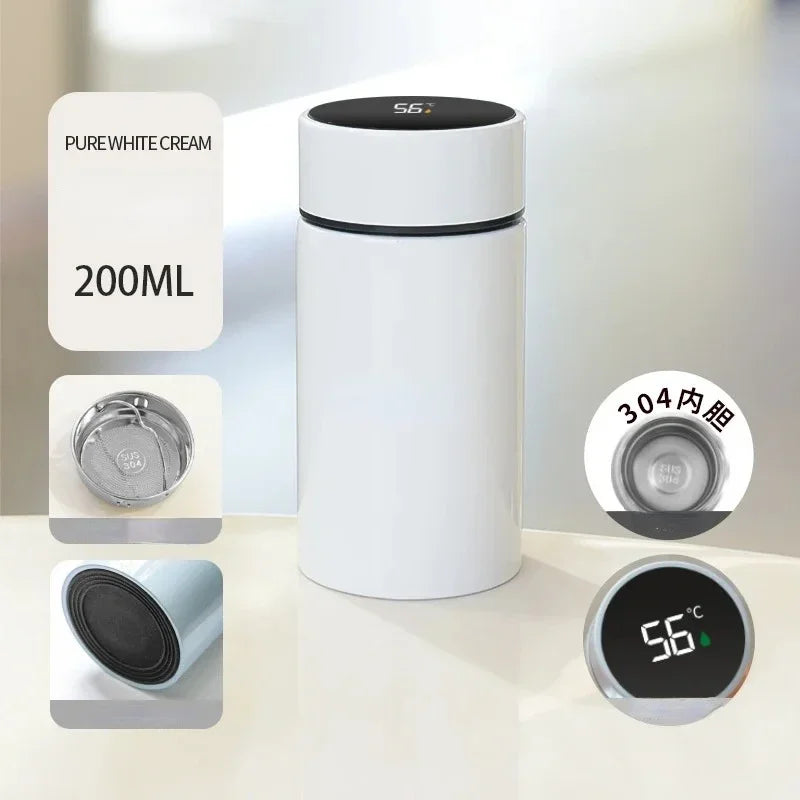 200ml Mini Stainless Steel Vacuum Flask Thermos – Lightweight Insulated Travel Tumbler, 12–24Hr
