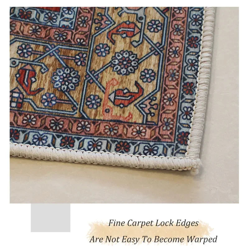 VIKAMA Persian Luxury Crystal Velvet Rug – Large Non-Slip Living Room & Bedroom Carpet, 5 Colors & 5 Sizes