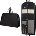 Foldable Garment Bag with Zipper — Hanging Suit & Dress Travel Bag with Handles