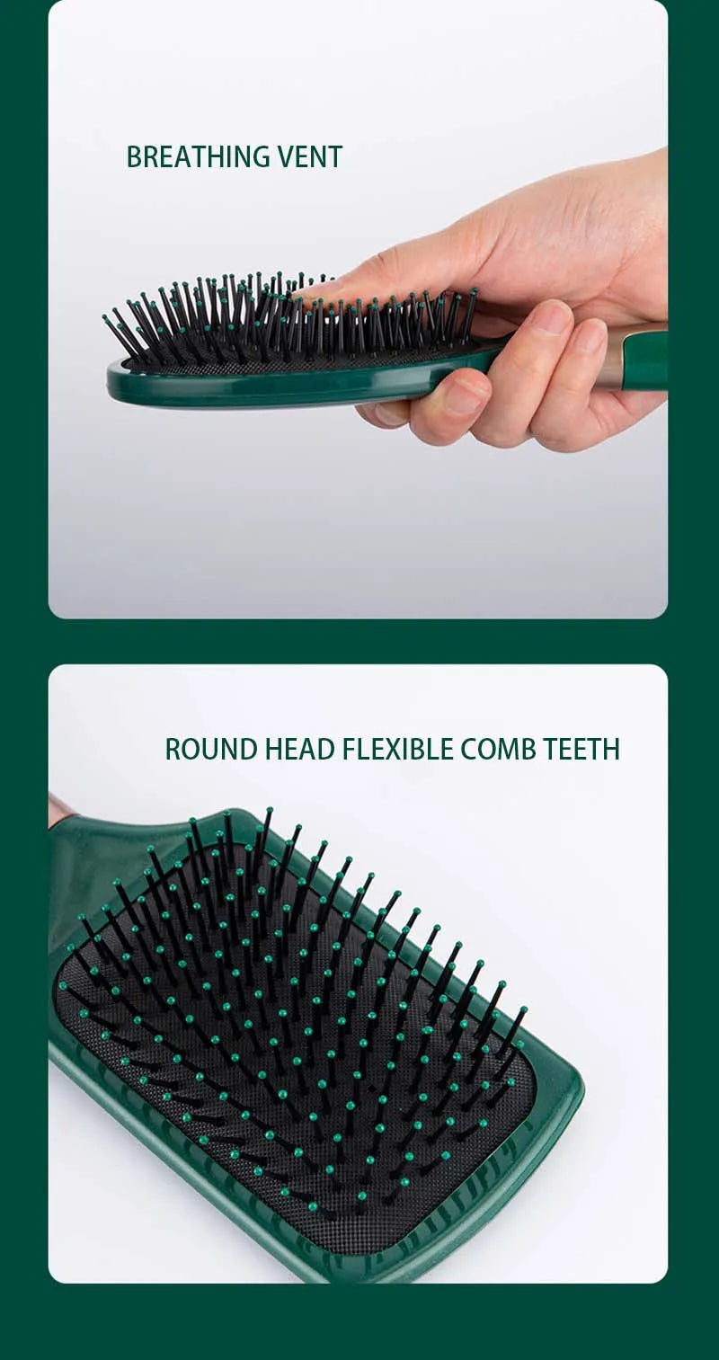 KLINA Air Cushion Scalp Massage Comb – Anti-Static Detangler for Salon & Home