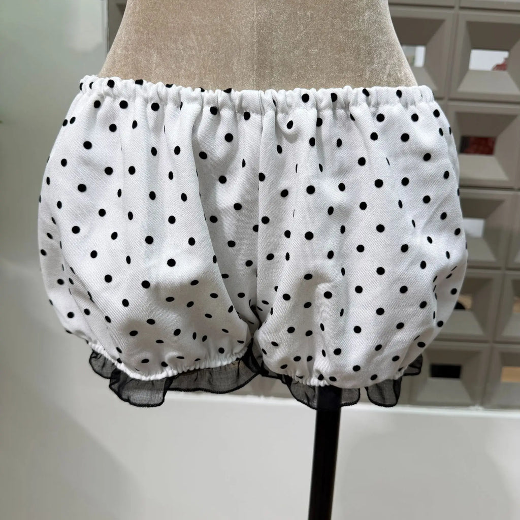Women's Strapless Backless Polka Dot Bow A-Line Dress – Party Evening Ball Gown