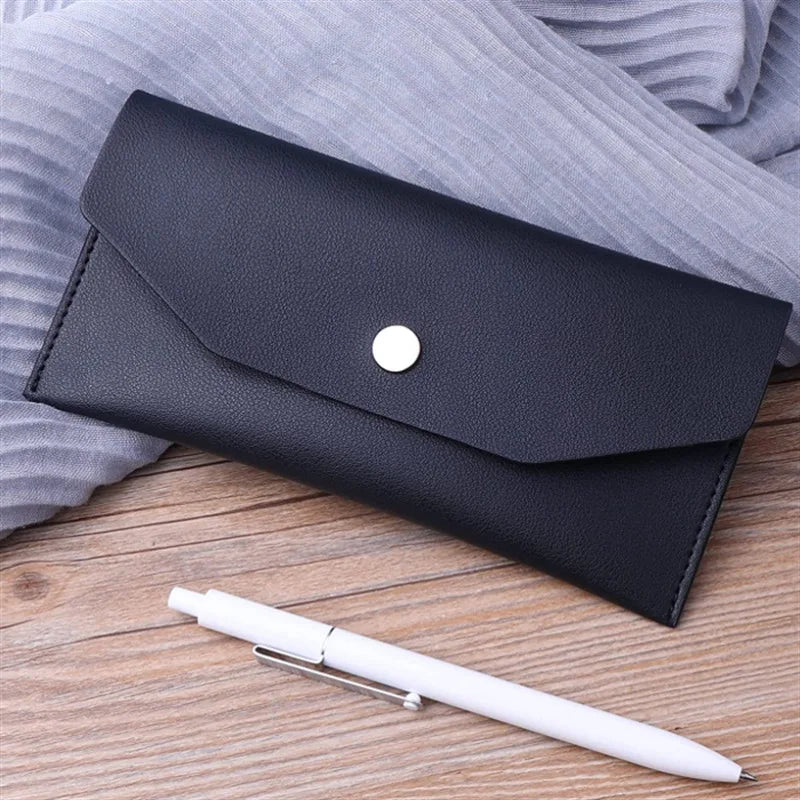 Ultra-Thin Cash Envelope Wallet – Waterproof PU Leather Money Organizer & Card Holder
