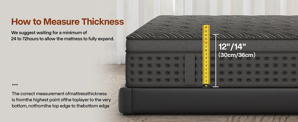 LayRoad 12"/14" Memory Foam Spring Mattress – Medium Firmness, Pressure Relief, Single to King Boxed
