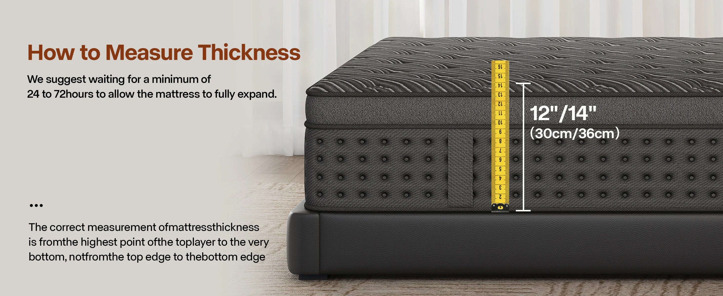 LayRoad 12"/14" Memory Foam Spring Mattress – Medium Firmness, Pressure Relief, Single to King Boxed