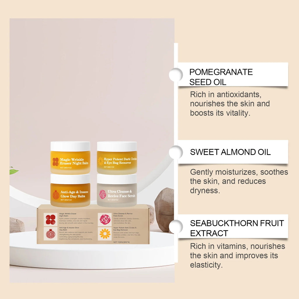 Day & Night Skincare Set – 4-Piece Brightening Barrier Repair Combo