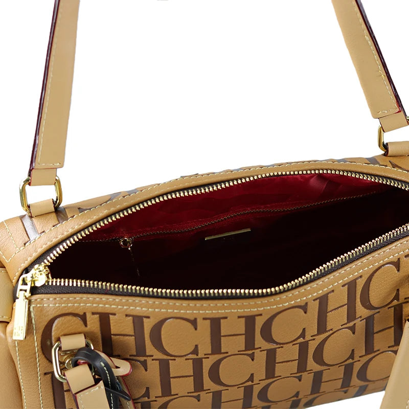 CH Niche Brand PU Bucket Bag – Large Capacity Letter Print Classic Handbag for Women 2026